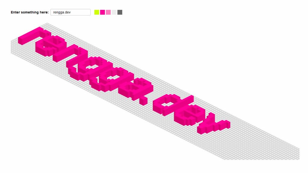 JS Tutorial - jQuery Input Text - Pixel Isometric Input Text Rendering