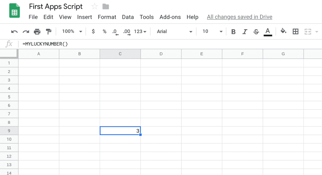 GAS - Custom functions for Google Sheets using Apps Script
