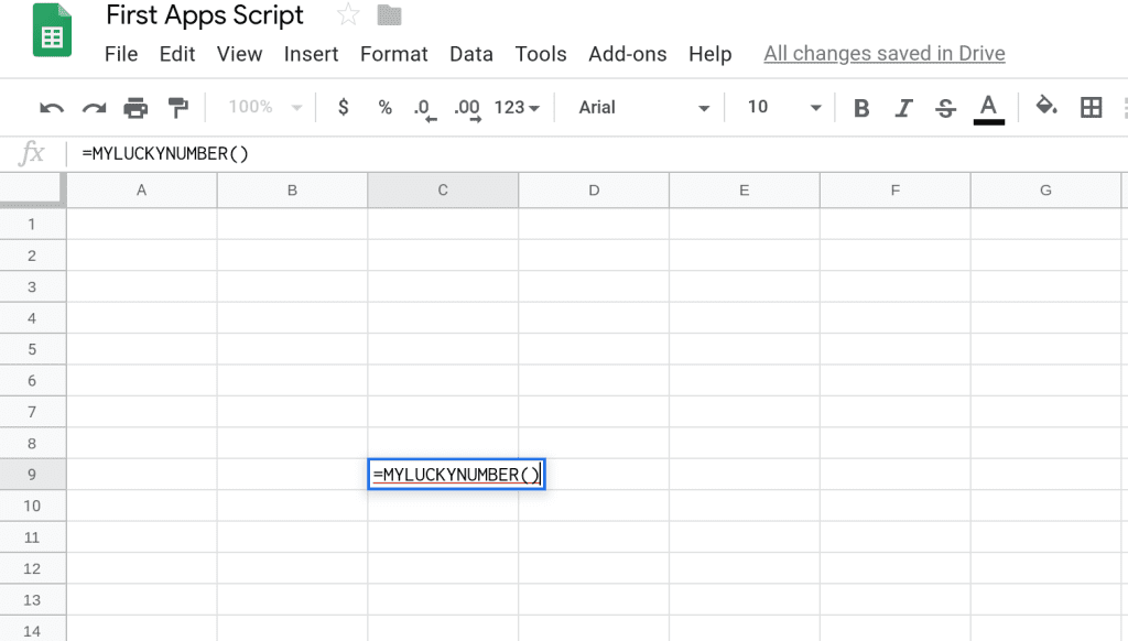 GAS - Custom functions for Google Sheets using Apps Script